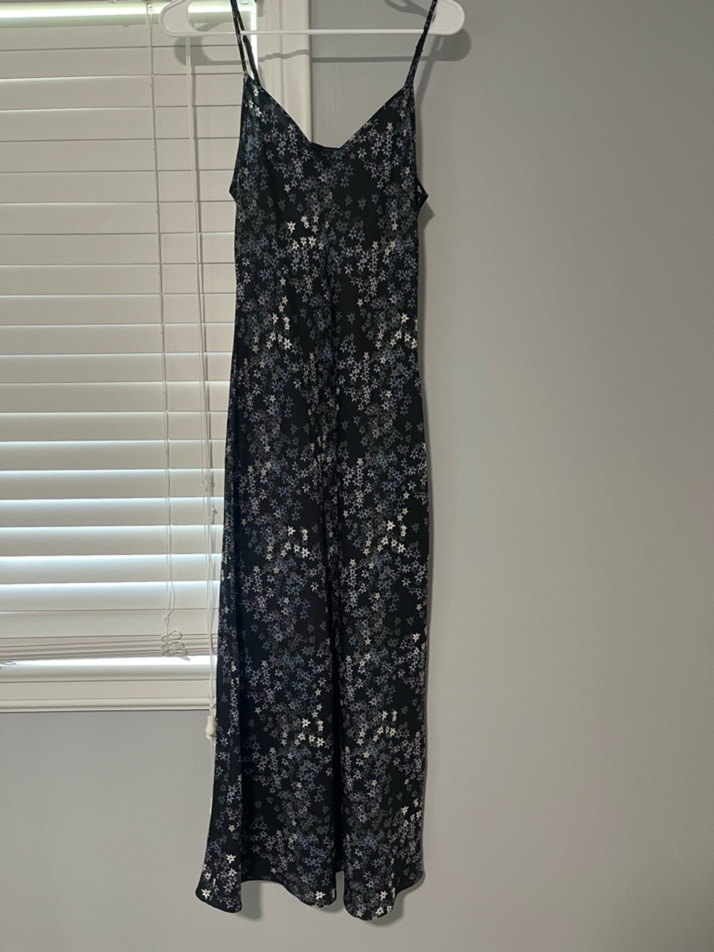 Allsaints Navy Floral Slip Dress